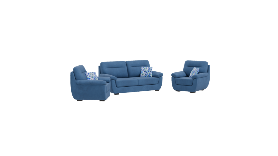 Stylish Leather Sofa Set 3D - Professional 3D Model Render 10