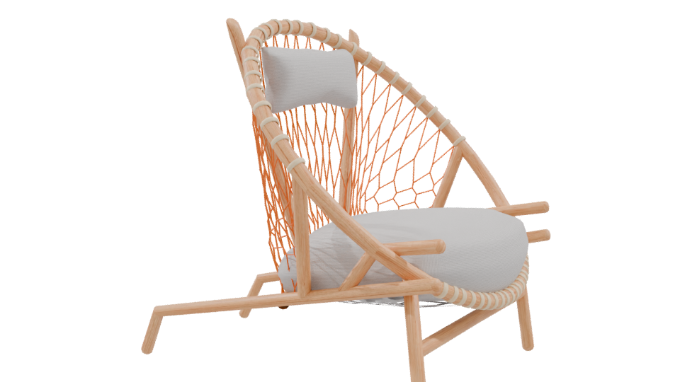 Stylish Modern Lounge Chair 3D - Professional 3D Model Render 9