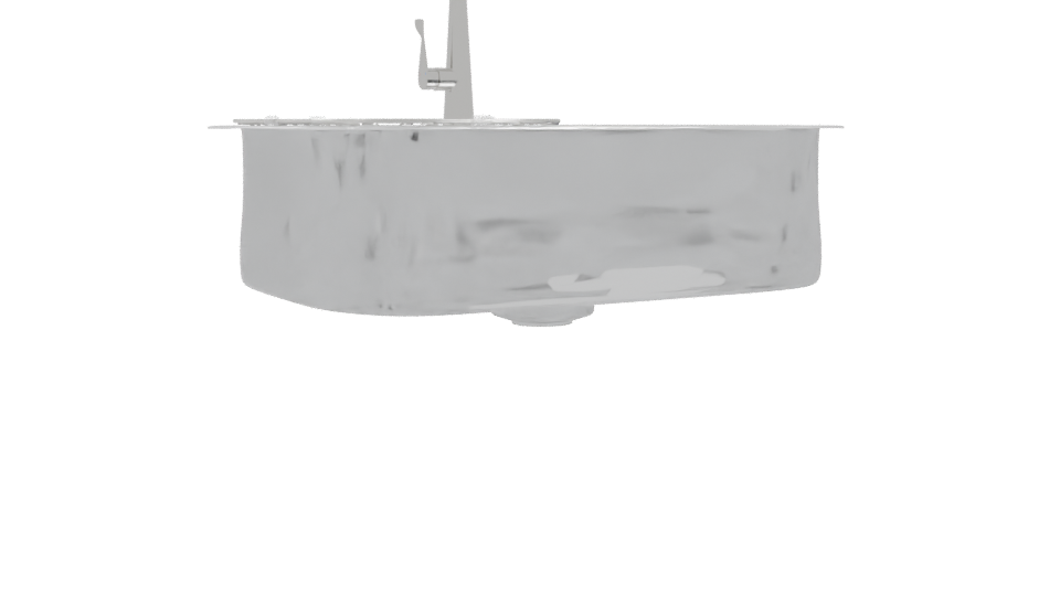 Stylish Kitchen Stainless Sink - Professional 3D Model Render 3