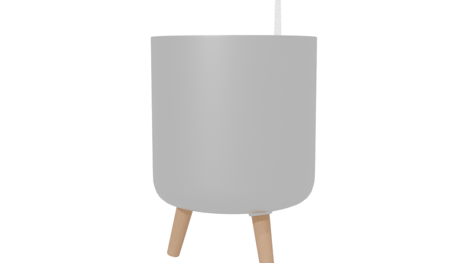 Stylish Metal Planter Pot 3D - Professional 3D Model Render 6