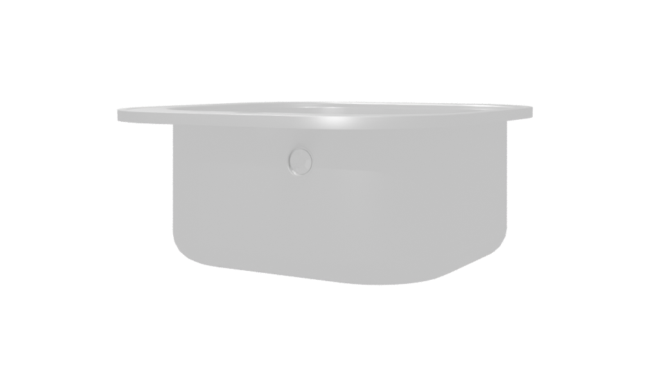 Modern Stainless Steel Sink Model - Professional 3D Model Render 6