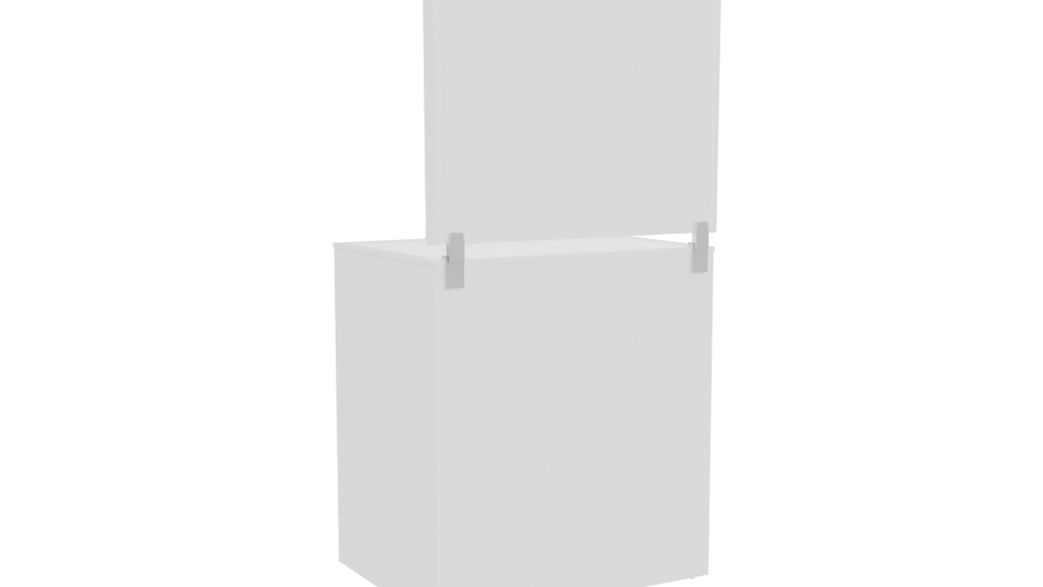 Compact Chest Freezer 3D Model - Professional 3D Model Render 4