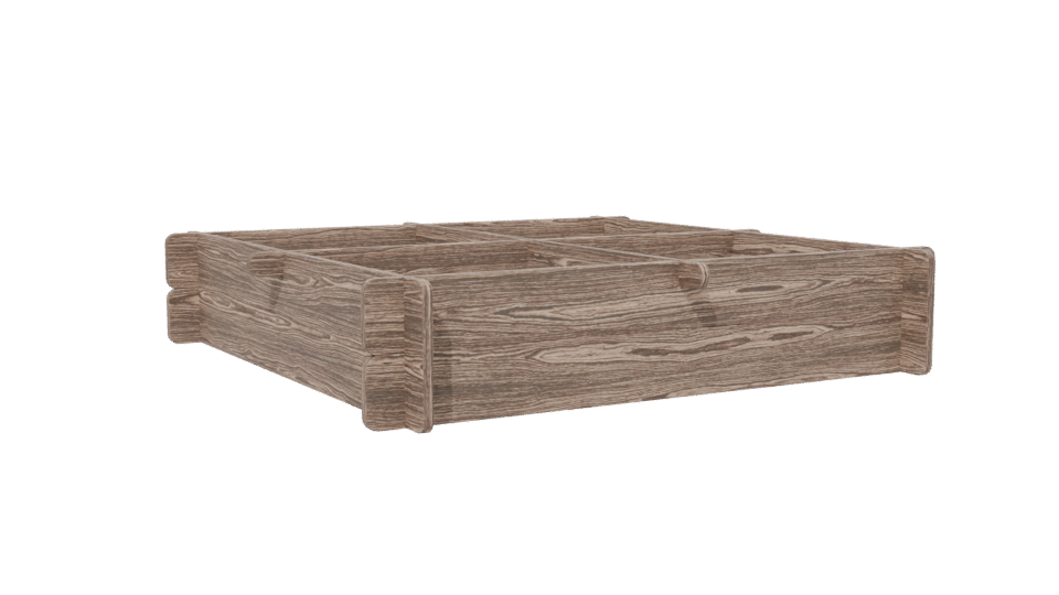 Rustic Wooden Raised Garden Bed 3D Model - Professional 3D Model Render 13