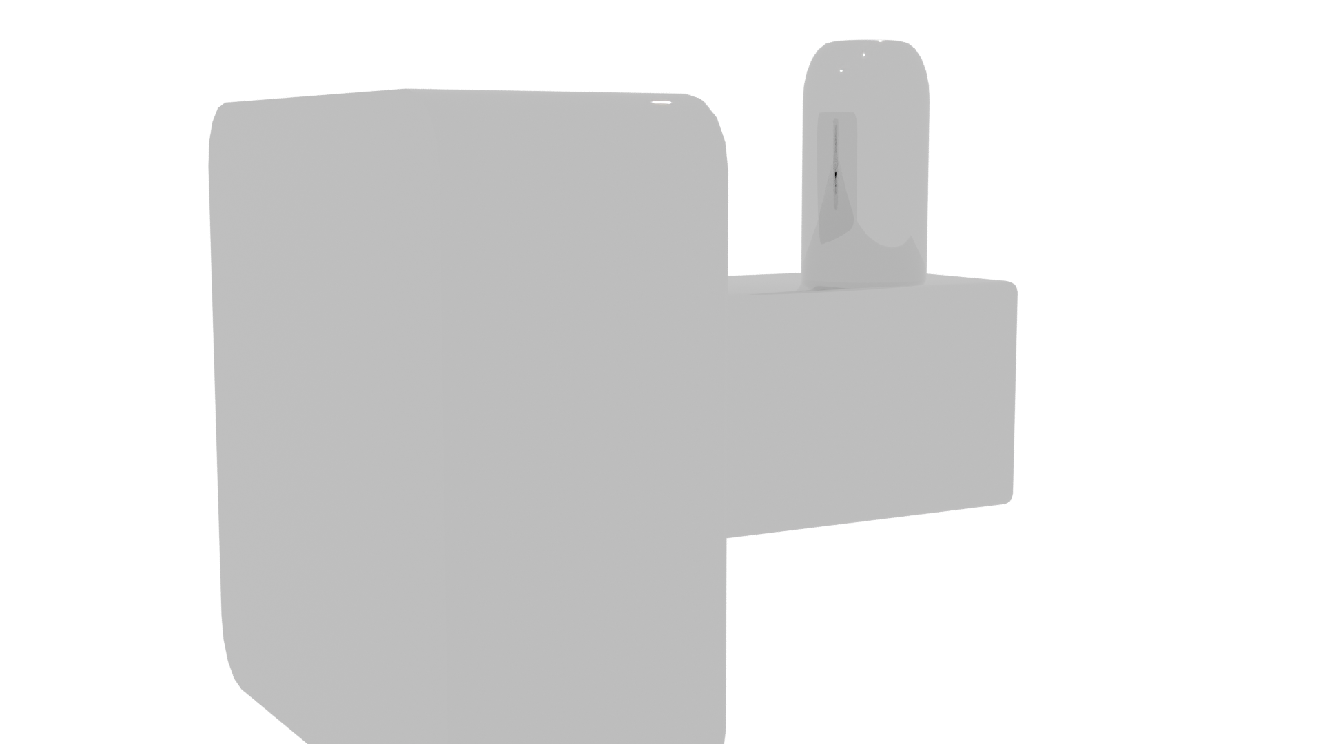 Stylish Metallic Wall Hook 3D - Professional 3D Model Render 7