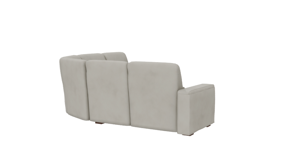 Modern Curved Sofa 3D Model - Professional 3D Model Render 6