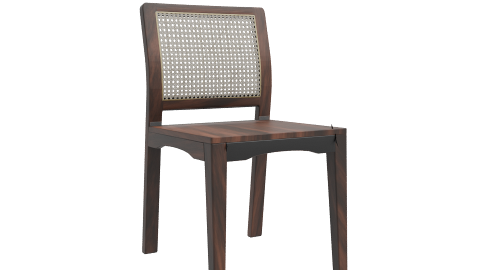 Elegant Wooden Dining Chair 3D Model - Professional 3D Model Render 10