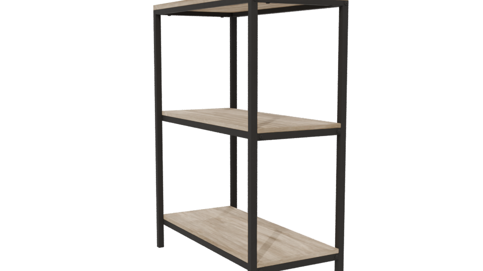 Minimalist Wooden Shelf Unit 3D - Professional 3D Model Render 13