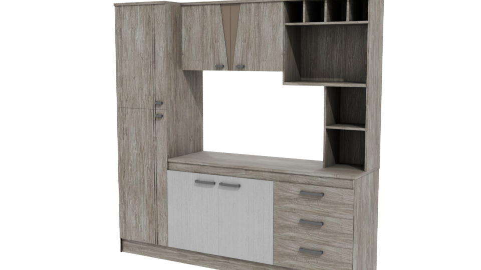Stylish Modern Cabinet 3D Model - Professional 3D Model Render 12