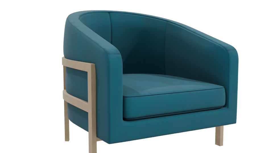 Stylish Modern Accent Chair 3D Model - Professional 3D Model Render 10