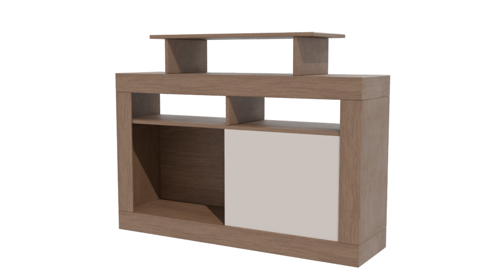 Contemporary Wooden Console Table 3D - Professional 3D Model Render 12