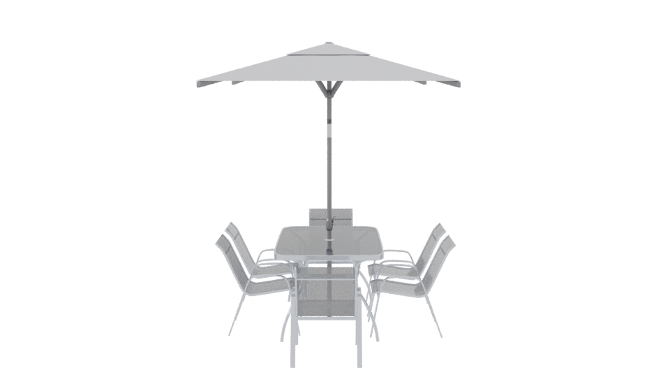 Stylish Outdoor Dining Set with Canopy 3D Model - Professional 3D Model Render 8