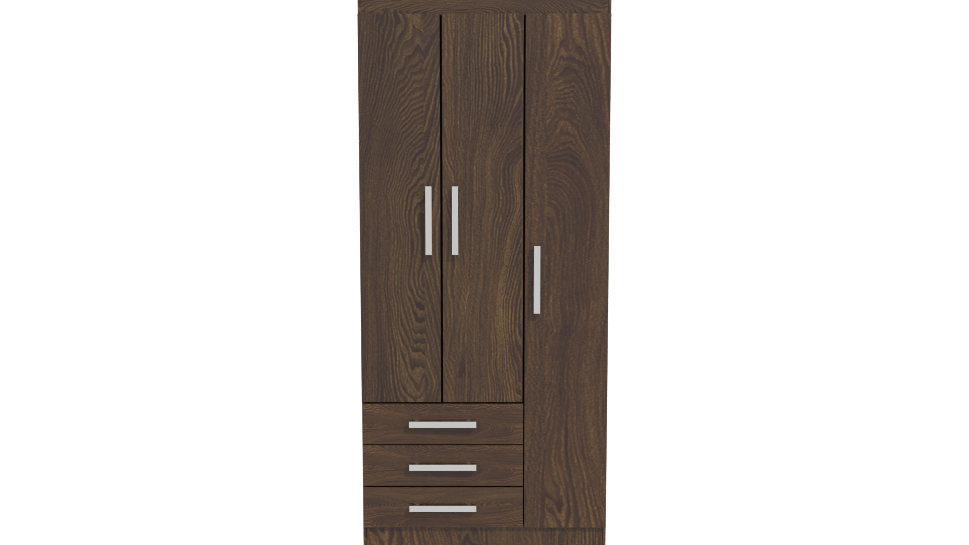 Stylish Wooden Wardrobe 3D Model - Professional 3D Model Render 11