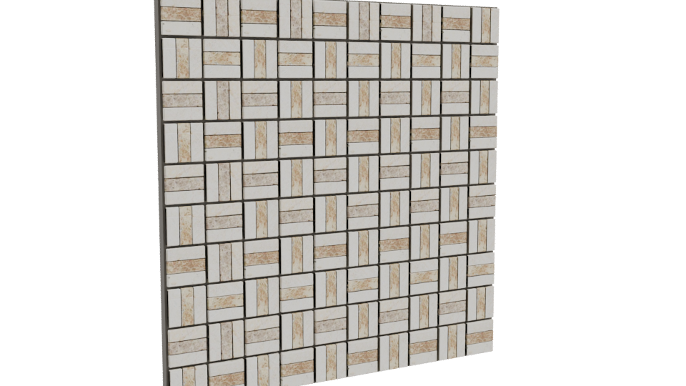 Elegant Wood Pattern Tile 3D - Professional 3D Model Render 10