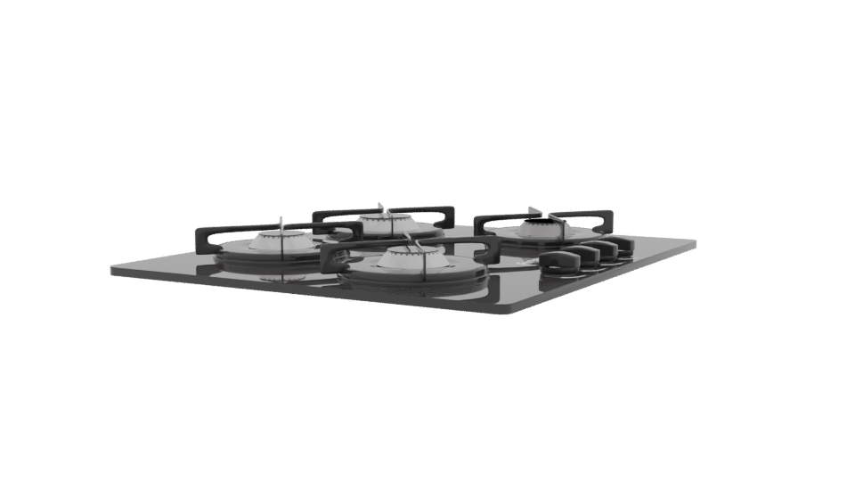 Stylish Gas Stove 3D Model - Professional 3D Model Render 9