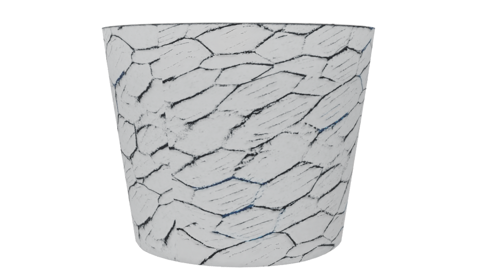 Stylish Textured Ceramic Pot 3D Model - Professional 3D Model Render 6