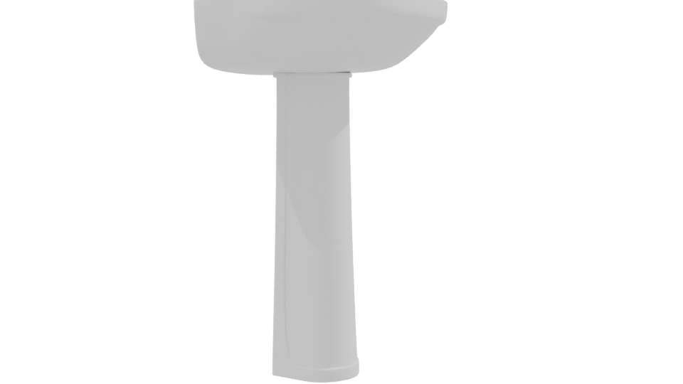 Elegant Pedestal Sink Model 3D - Professional 3D Model Render 9