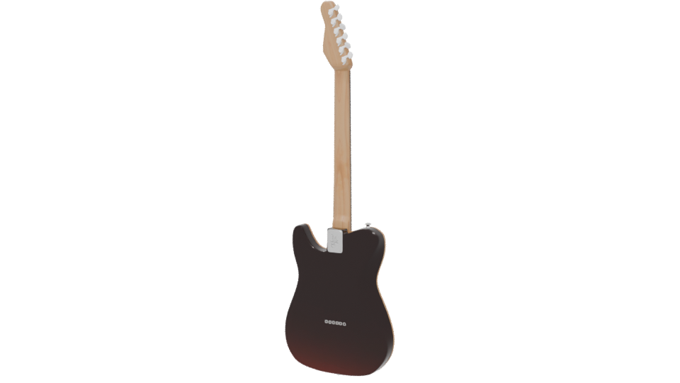 Stylish Electric Guitar Model - Professional 3D Model Render 6