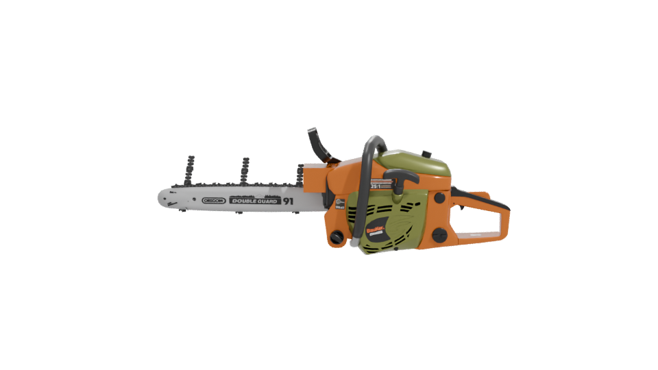 Realistic Chainsaw 3D Model - Professional 3D Model Render 11