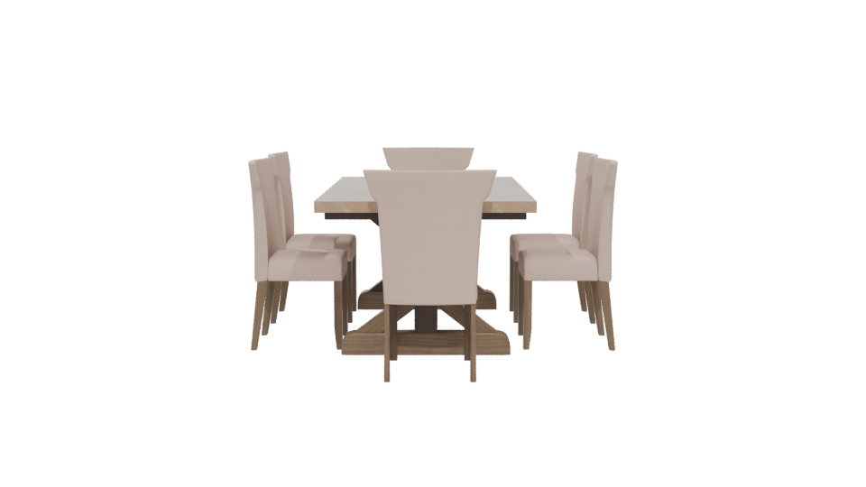 Elegant Dining Table Set 3D - Professional 3D Model Render 5
