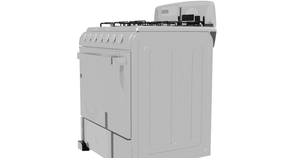 Stylish Gas Range 3D Model - Professional 3D Model Render 13