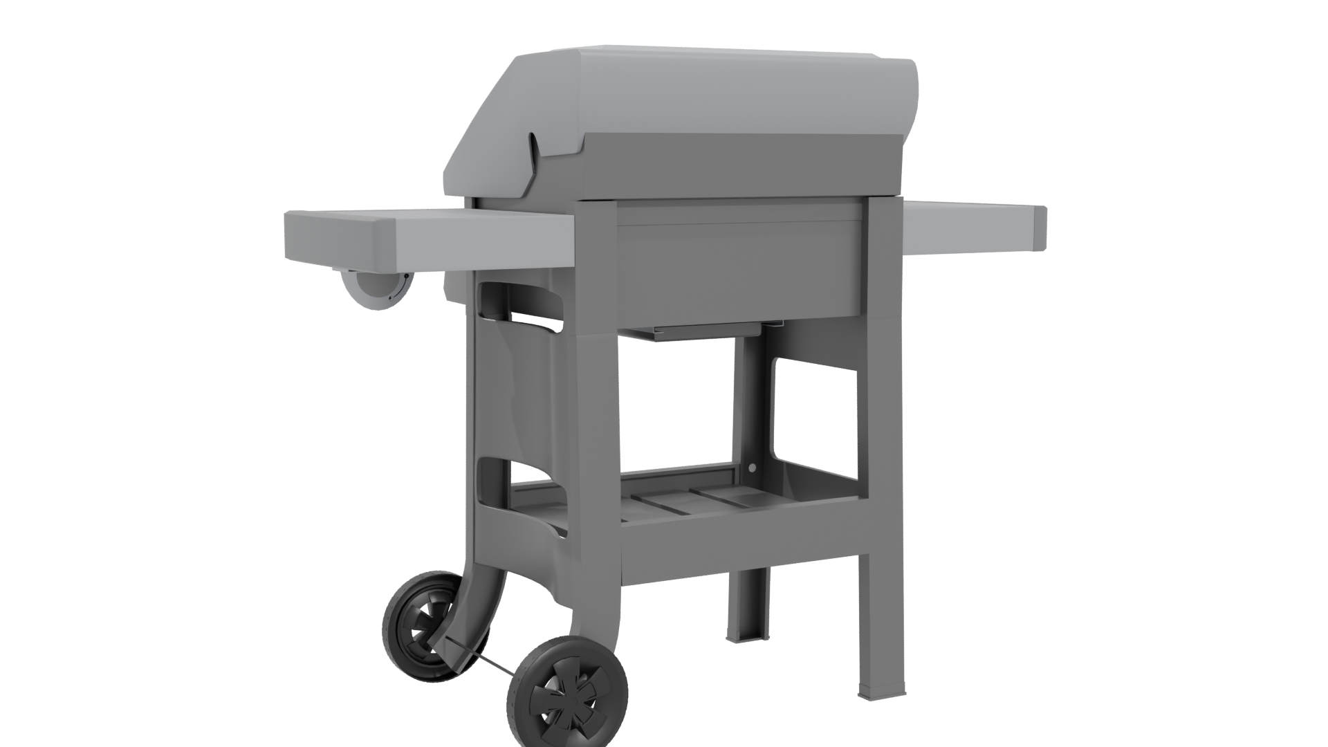 Stylish Outdoor Gas Grill 3D Model - Professional 3D Model Render 4