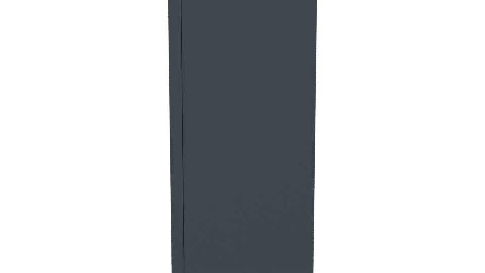 Sleek Double-Door Refrigerator Model - Professional 3D Model Render 2