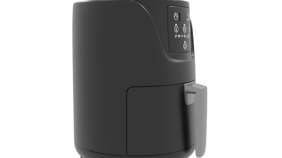 Stylish Air Fryer 3D Model - Professional 3D Model Render 9