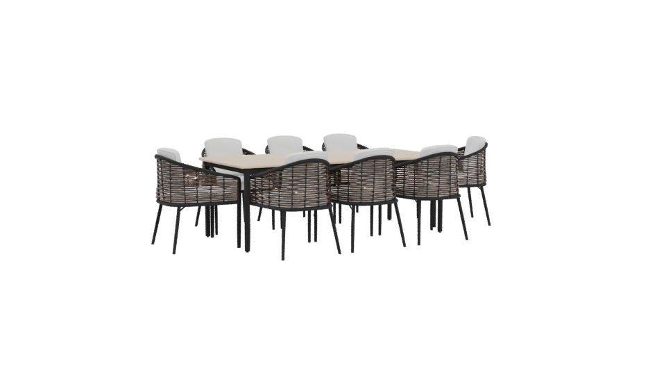 Outdoor Dining Set 3D Model - Professional 3D Model Render 4