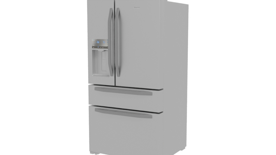 Sleek Stainless Steel Refrigerator 3D Model - Professional 3D Model Render 12