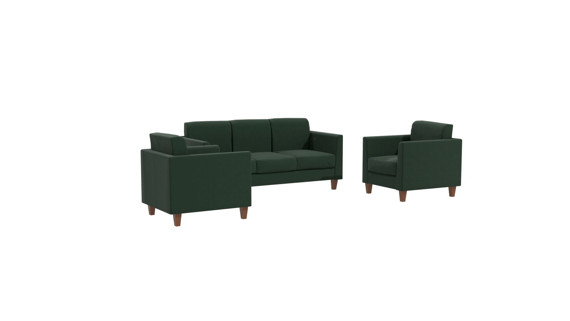 Elegant Green Sofa Set 3D - Professional 3D Model Render 10