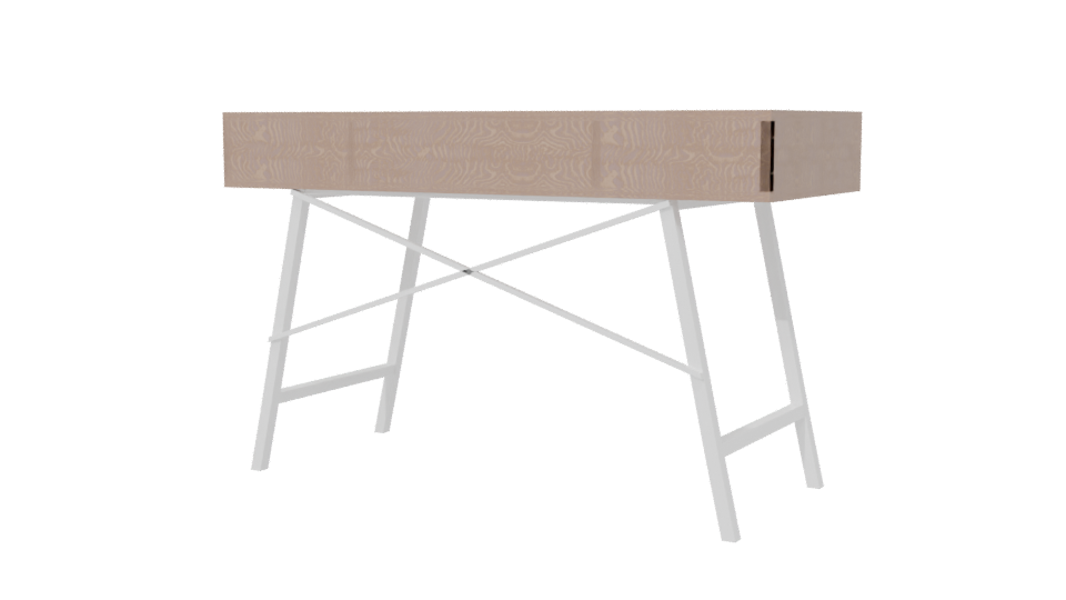 Stylish Minimalist Desk Model - Professional 3D Model Render 6