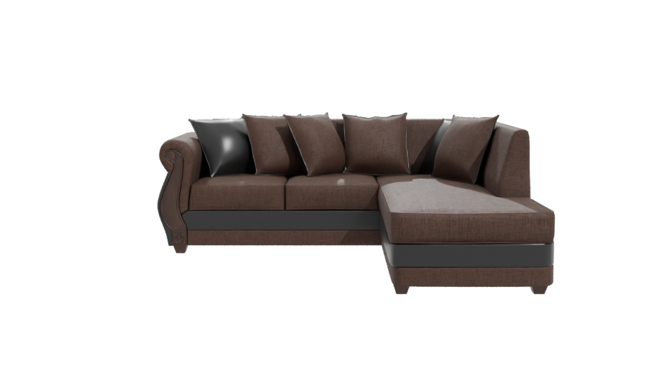 Stylish Modern Sectional Sofa 3D Model - Professional 3D Model Render 11