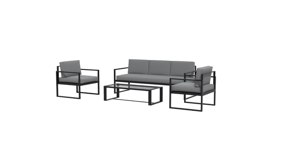 Contemporary Outdoor Furniture Set - Professional 3D Model Render 12