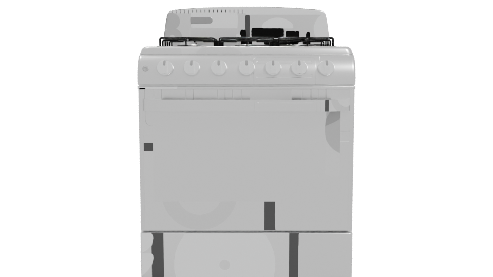 Stylish Gas Range 3D Model - Professional 3D Model Render 11