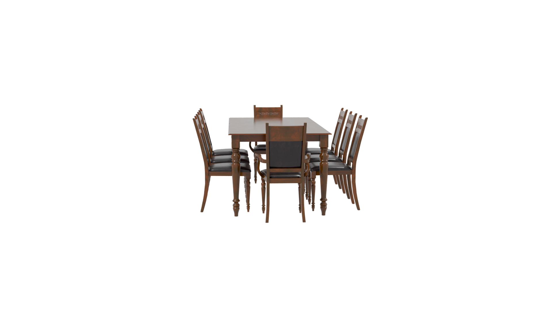 Elegant Dining Table Set 3D - Professional 3D Model Render 2