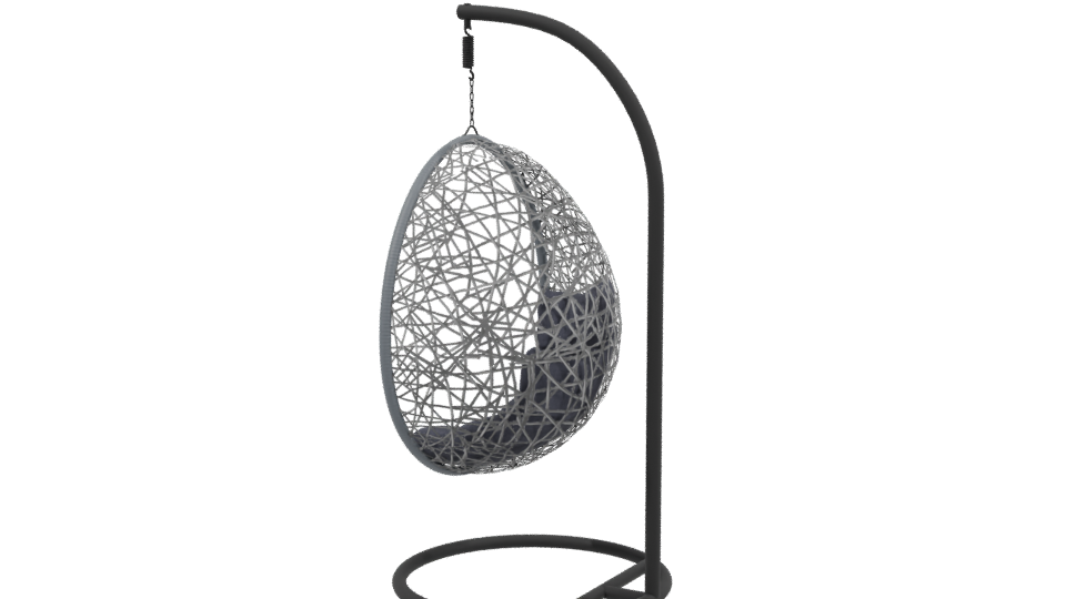 Stylish Hanging Egg Chair Model - Professional 3D Model Render 3