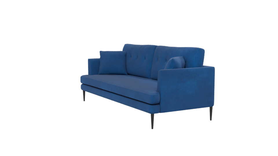 Stylish Blue Sofa Model - Professional 3D Model Render 13