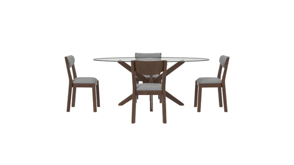 Rectangular Dining Table 3D Model - Professional 3D Model Render 2