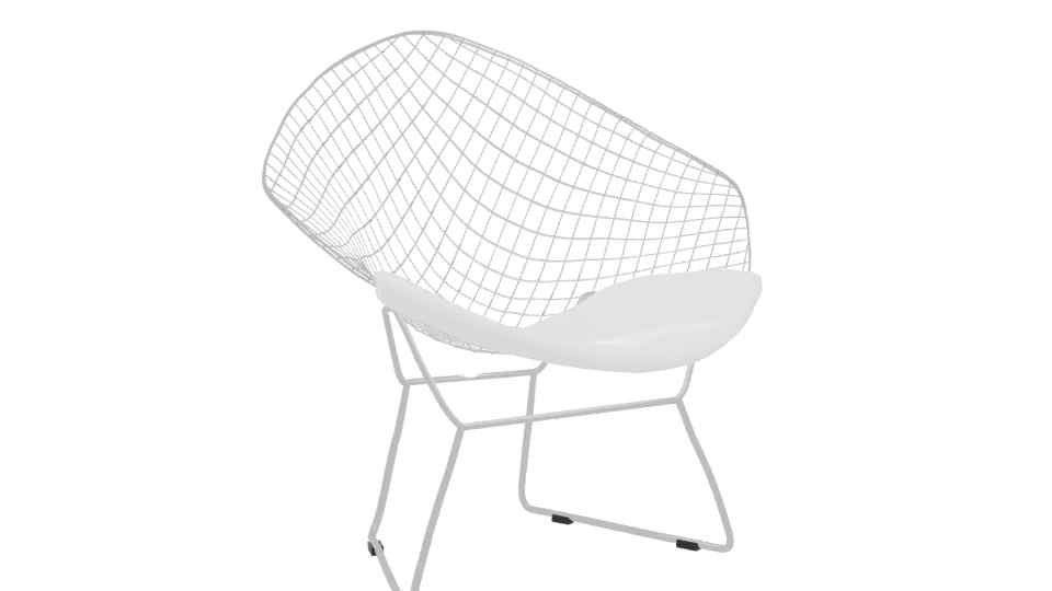 Stylish Modern Wireframe Chair 3D - Professional 3D Model Render 10