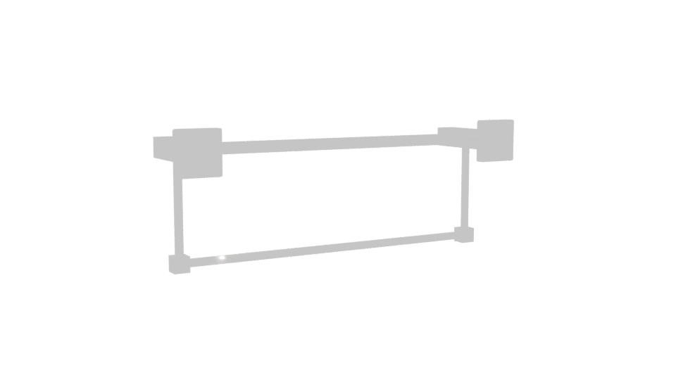 Modern Chrome Towel Rack 3D - Professional 3D Model Render 4