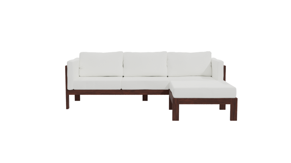 Stylish Outdoor Sectional Sofa 3D Model - Professional 3D Model Render 11