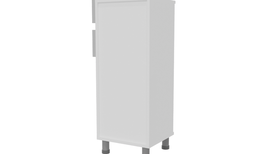 Modern 4-Drawer Storage Cabinet 3D - Professional 3D Model Render 6