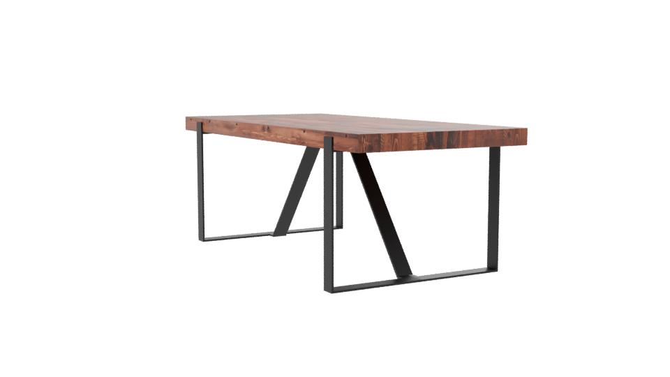 Stylish Wooden Dining Table Model - Professional 3D Model Render 7