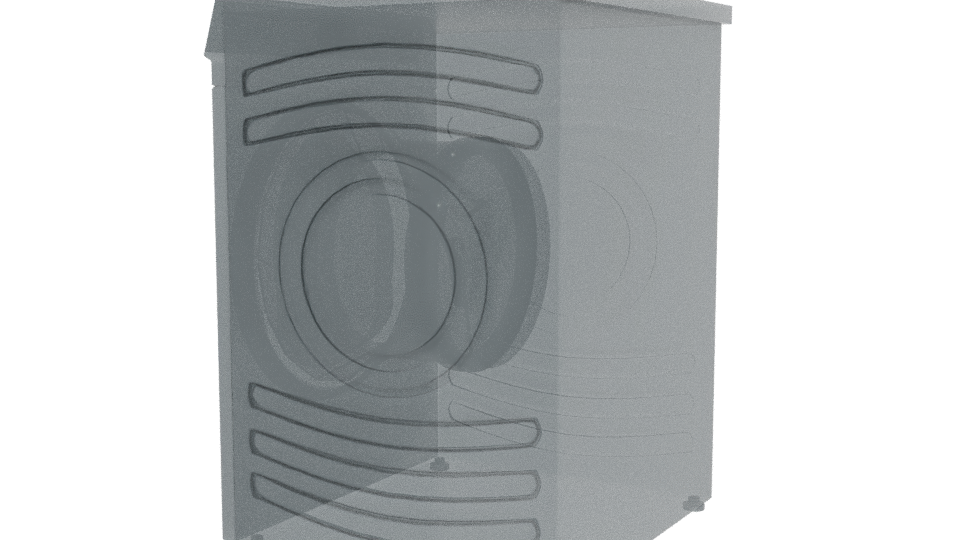 Stylish Front-Loading Washing Machine - Professional 3D Model Render 3