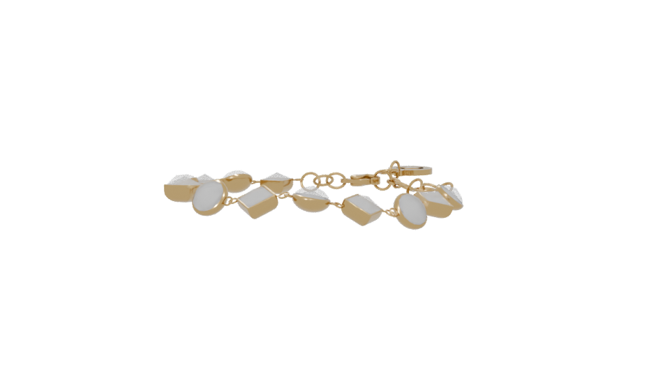 Elegant Gold Bracelet 3D Model - Professional 3D Model Render 6