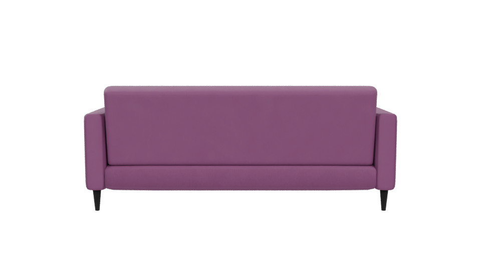 Retro Sofa with Poufs 3D Model - Professional 3D Model Render 5