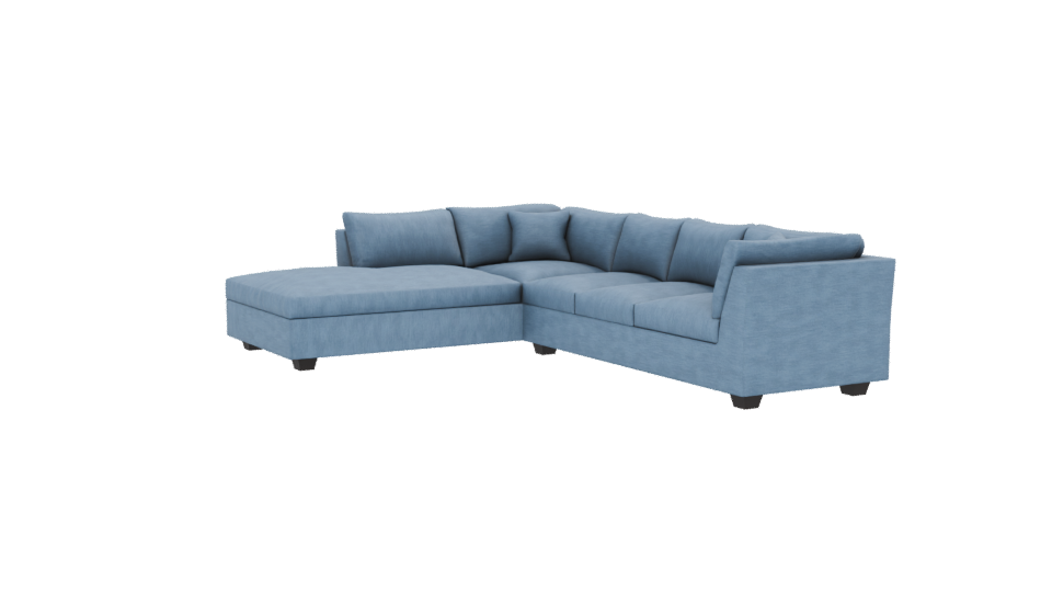 Modern L-Shaped Sofa Model - Professional 3D Model Render 13