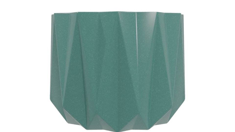 Stylized Geometric Plant Pot 3D - Professional 3D Model Render 4