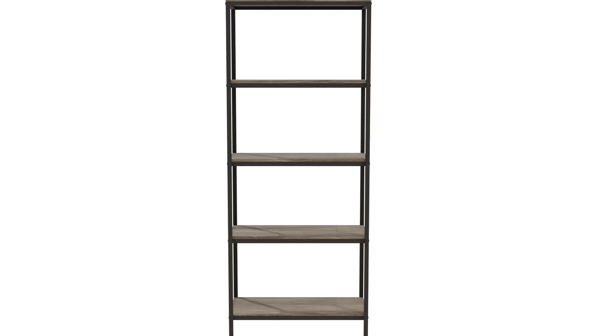 High Wooden Shelf Unit 3D - Professional 3D Model Render 5