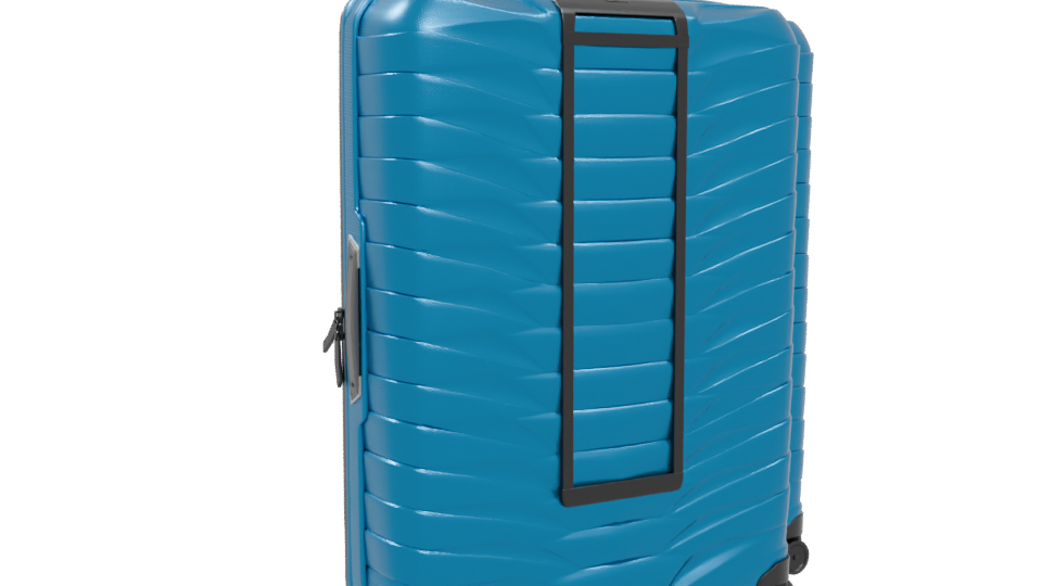 Stylish Hardshell Luggage Model - Professional 3D Model Render 4